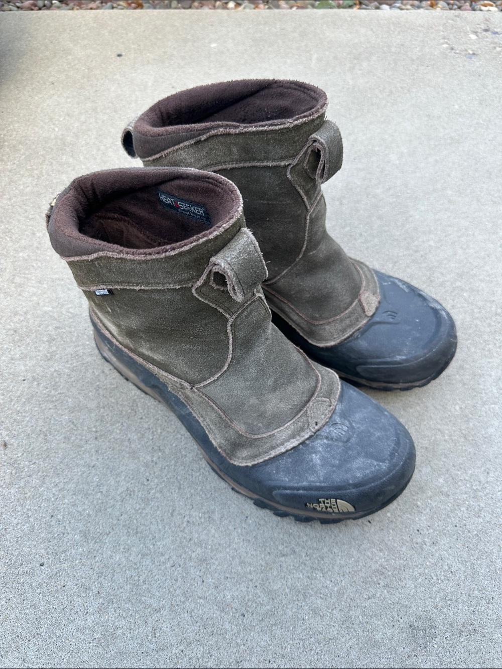 The North Face Brown & Black Slip-On Winter Boots